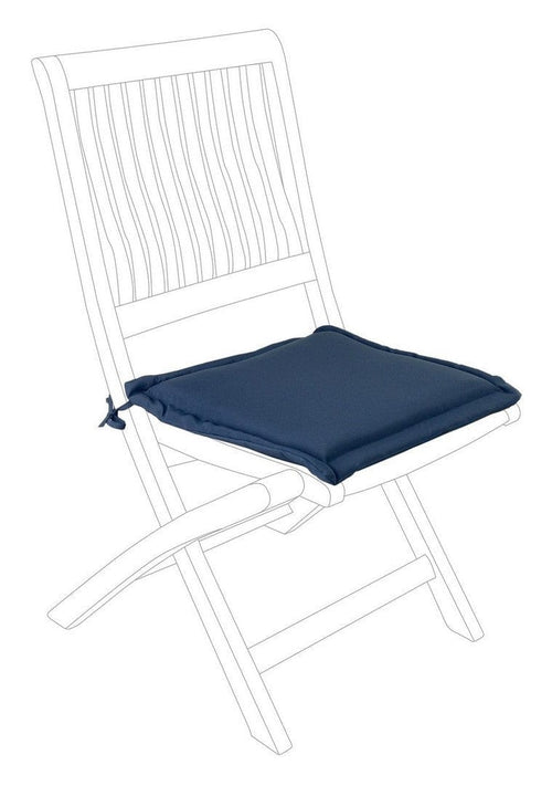 Bizzotto Cuscino seduta in tessuto sfoderabile Poly180 Square Blu
