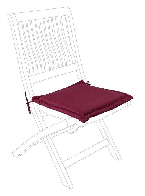 Bizzotto Cuscino seduta in tessuto sfoderabile Poly180 Square Borgogna