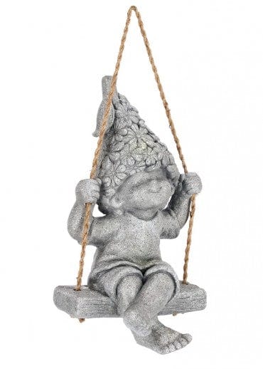 Bizzotto Decorazione da giardino Bertie Sitting Boy Grigio