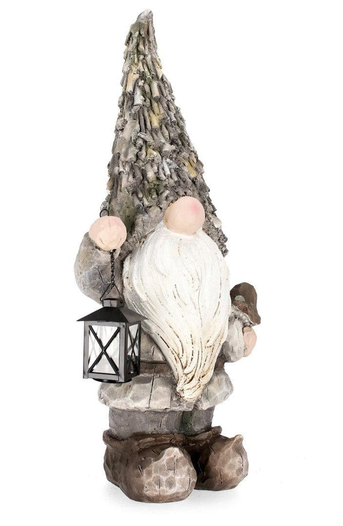 Bizzotto Decorazione da giardino Florent Gnome With Lantern Grigio
