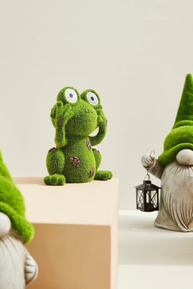 Bizzotto Decorazione da giardino Frog Verde