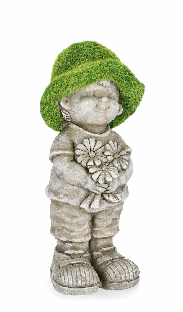 Bizzotto Decorazione da giardino Garden Boy Grigio