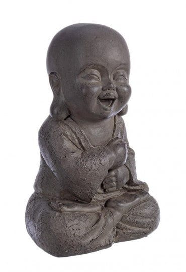 Bizzotto Decorazione da giardino Garden Happy Buddha Antracite