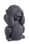 Bizzotto Decorazione da giardino Garden Not See Monkey Antracite