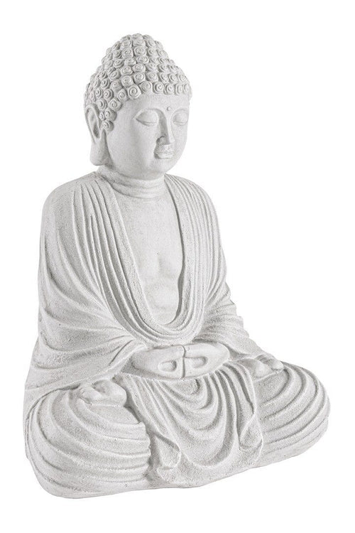 Bizzotto Decorazione da giardino Pattaya Buddha Seated Bianco