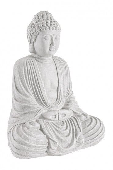 Bizzotto Decorazione da giardino Pattaya Buddha Seated Bianco