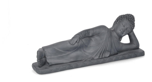 Bizzotto Decorazione da giardino Pattaya Lying Buddha Antracite