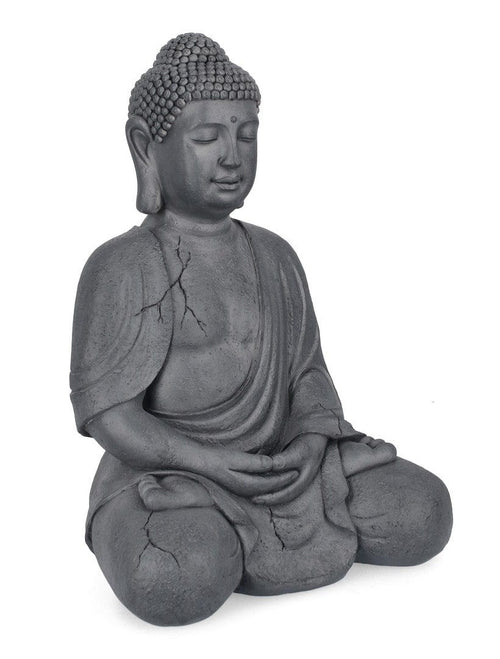 Bizzotto Decorazione da giardino Pattaya Sitting Buddha Antracite