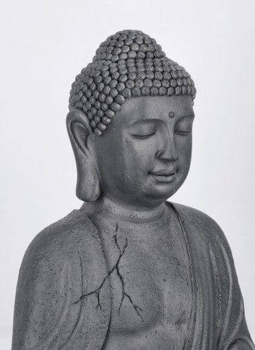 Bizzotto Decorazione da giardino Pattaya Sitting Buddha Antracite
