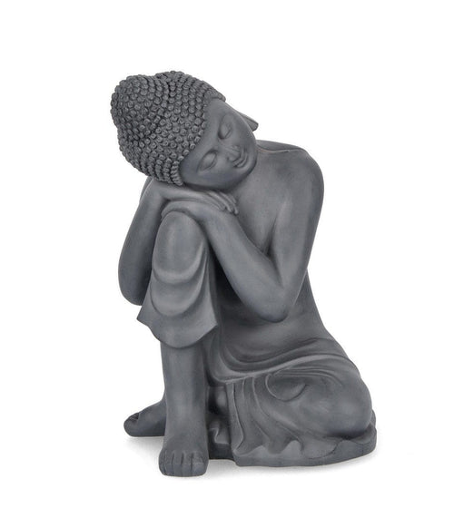 Bizzotto Decorazione da giardino Pattaya Thinking Buddha Antracite