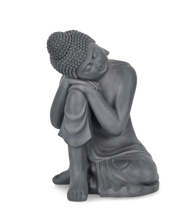 Bizzotto Decorazione da giardino Pattaya Thinking Buddha Antracite