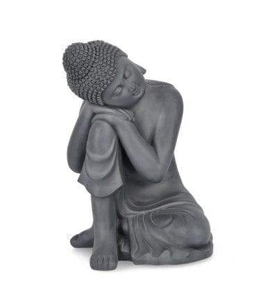 Bizzotto Decorazione da giardino Pattaya Thinking Buddha Antracite