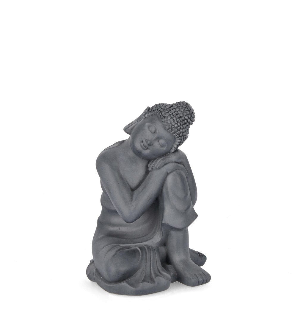 Bizzotto Decorazione da giardino Pattaya Thinking Buddha Antracite