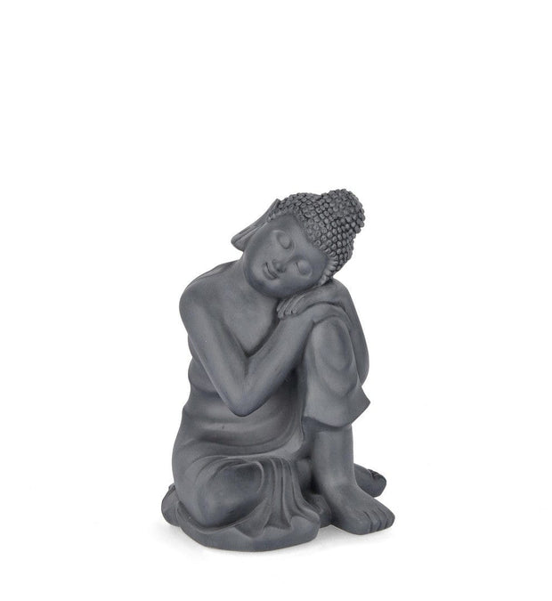 Bizzotto Decorazione da giardino Pattaya Thinking Buddha Antracite