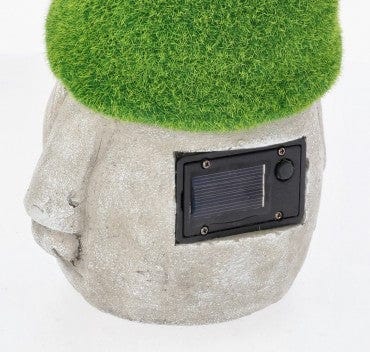 Bizzotto Decorazione da giardino Standing Garden Gnome With LED Grigio