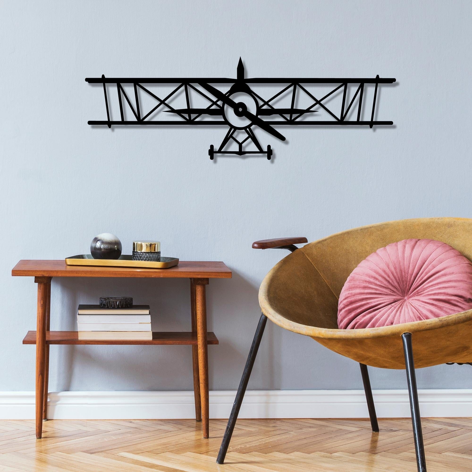 Asir Decorazione da parete Airplane Nero