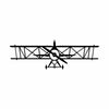 Asir Decorazione da parete Airplane Nero