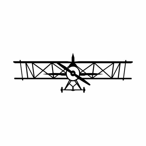 Asir Decorazione da parete Airplane Nero