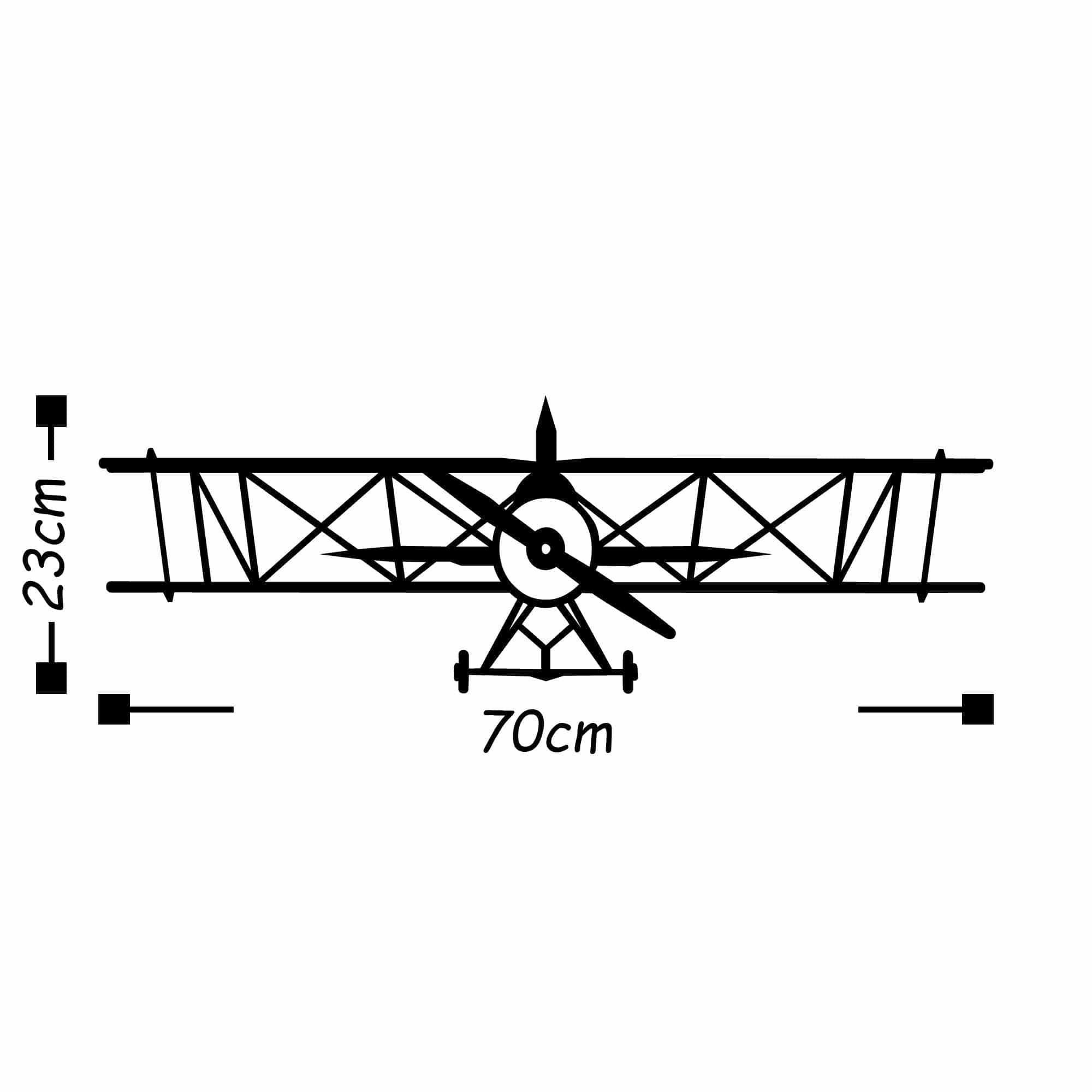 Asir Decorazione da parete Airplane Nero