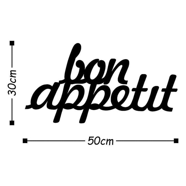 Asir Decorazione da parete Bon Apetit Nero