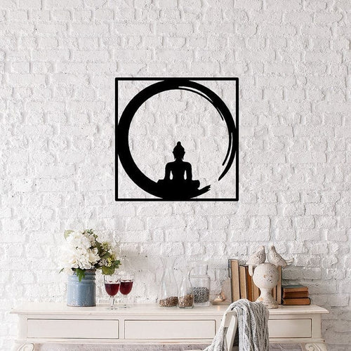 Asir Decorazione da parete Buddha Nero
