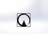 Asir Decorazione da parete Buddha Nero