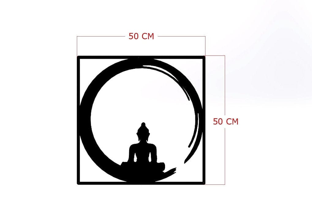 Asir Decorazione da parete Buddha Nero
