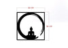 Asir Decorazione da parete Buddha Nero