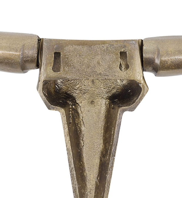 Moycor Decorazione da parete Bull's Head Piccola Ottone