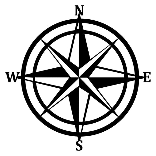 Asir Decorazione da parete Compass Nero