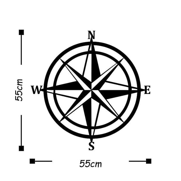 Asir Decorazione da parete Compass Nero