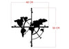 Asir Decorazione da parete Compass World Map Nero