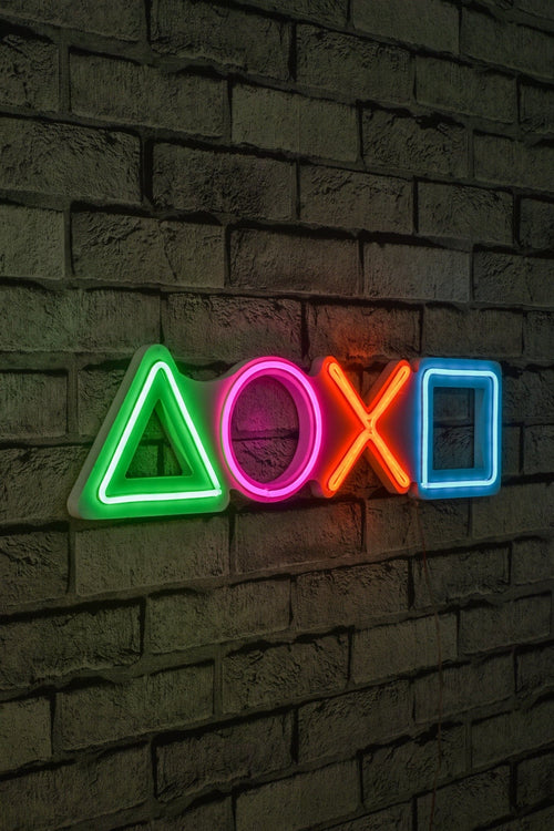Asir Decorazione da parete con illuminazione LED Play Station Multicolore