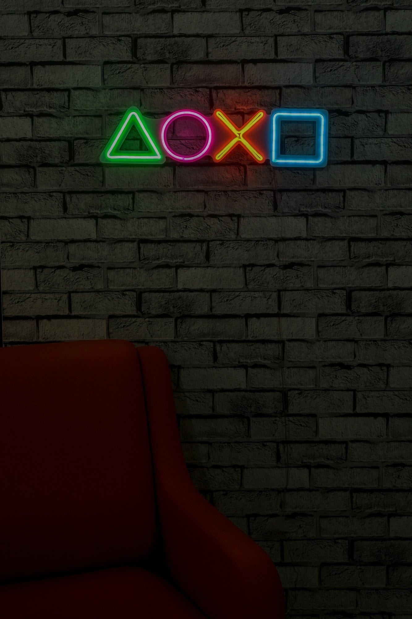 Asir Decorazione da parete con illuminazione LED Play Station Multicolore