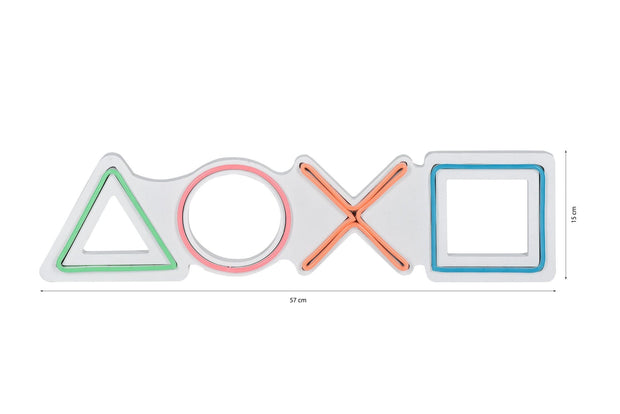 Asir Decorazione da parete con illuminazione LED Play Station Multicolore