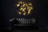 Asir Decorazione da parete con illuminazione Led World Map Compass Nero