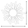 Asir Decorazione da parete con specchio Sun Multicolore