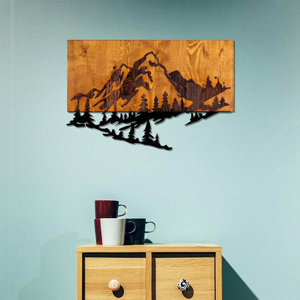 Asir Decorazione da parete Dag 2 Noce