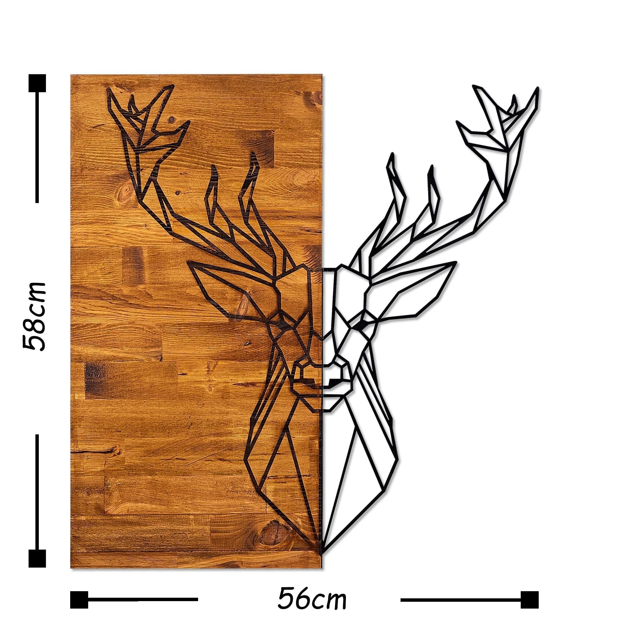 Asir Decorazione da parete Deer 1 Noce