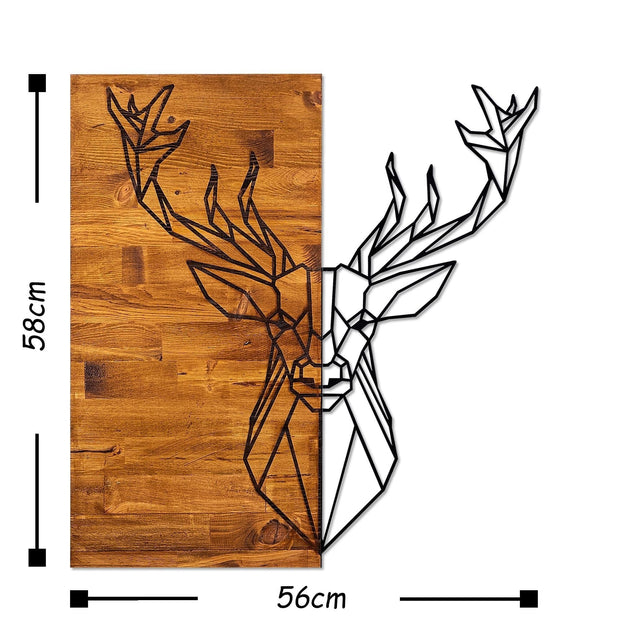 Asir Decorazione da parete Deer 1 Noce