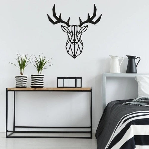 Asir Decorazione da parete Deer 2 Nero