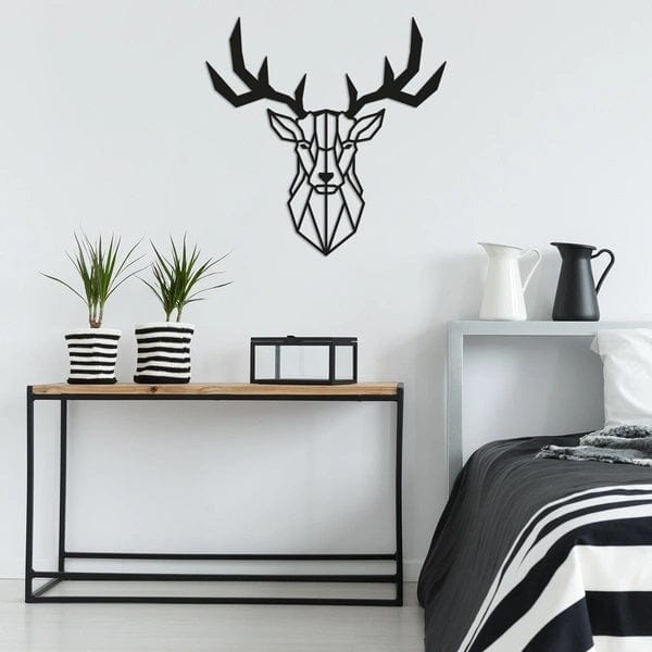 Asir Decorazione da parete Deer 2 Nero