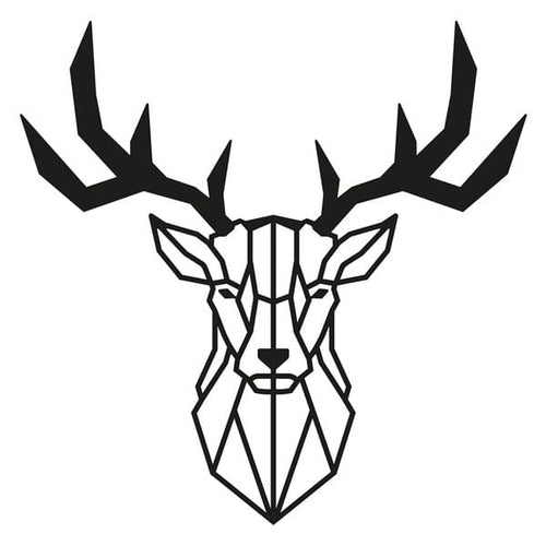 Asir Decorazione da parete Deer 2 Nero