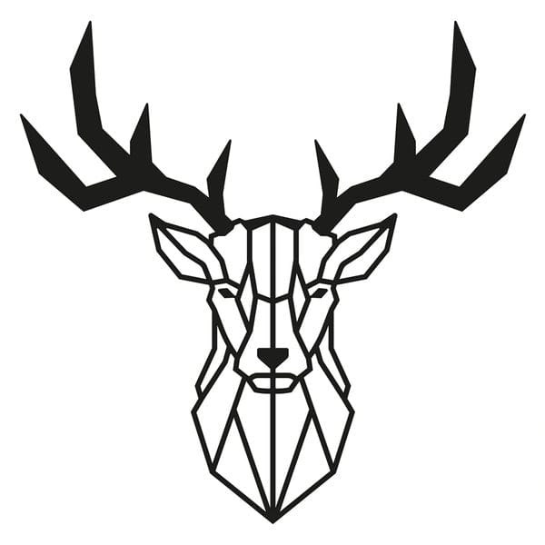 Asir Decorazione da parete Deer 2 Nero