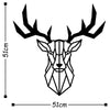 Asir Decorazione da parete Deer 2 Nero