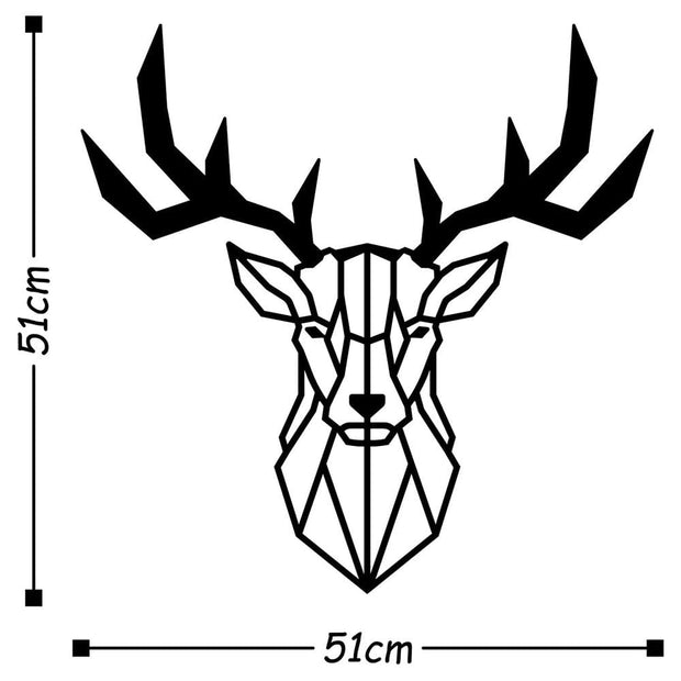 Asir Decorazione da parete Deer 2 Nero