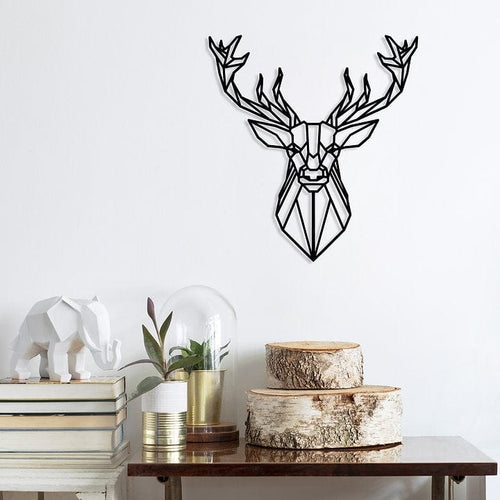 Asir Decorazione da parete Deer 4 Nero