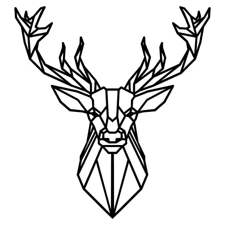Asir Decorazione da parete Deer 4 Nero
