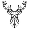 Asir Decorazione da parete Deer 4 Nero