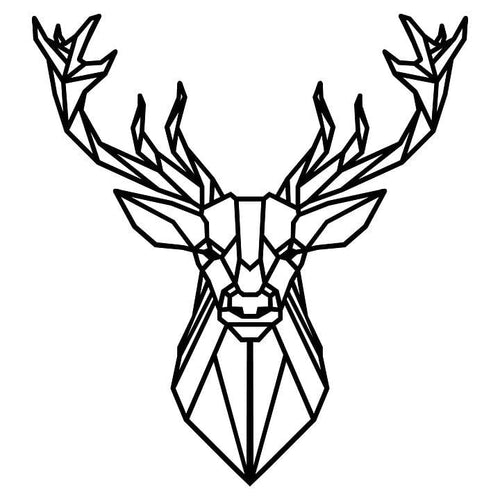 Asir Decorazione da parete Deer 4 Nero
